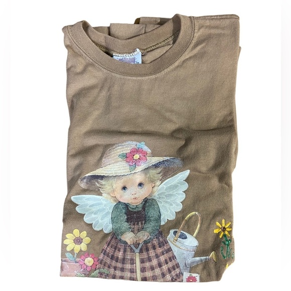 Vintage Fashion Gear Guardian Angel Tan T-Shirt - Picture 7 of 10